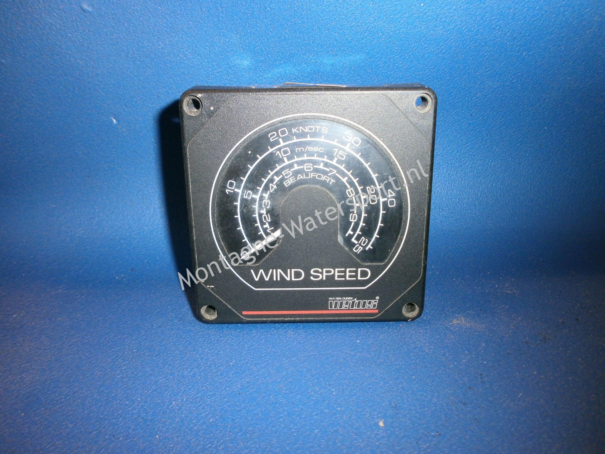 VETUS windsnelheidsmeter display